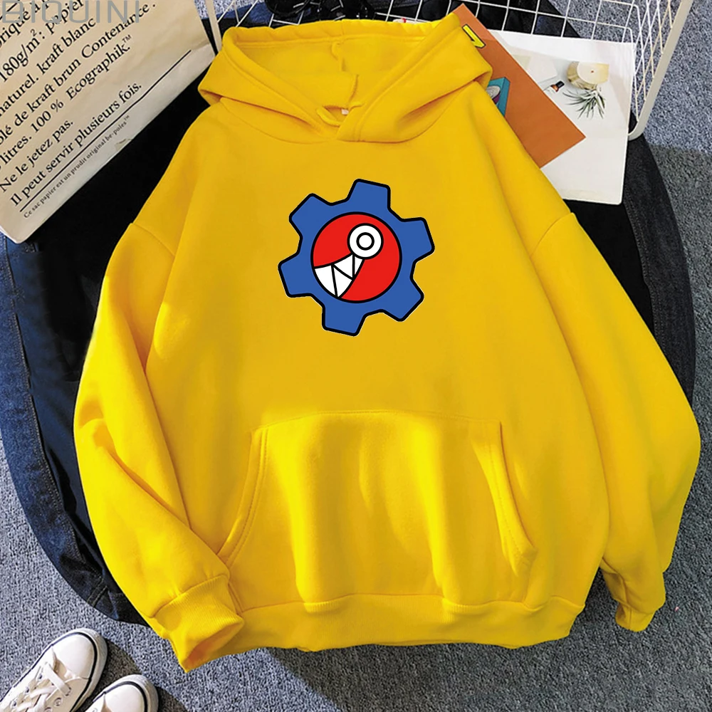 

Yellow Hoodie Women/Men Skateboard Cool Boy Same Style Carton Logo Unisex Sweatshirt Spring Streetwear Top Y2K