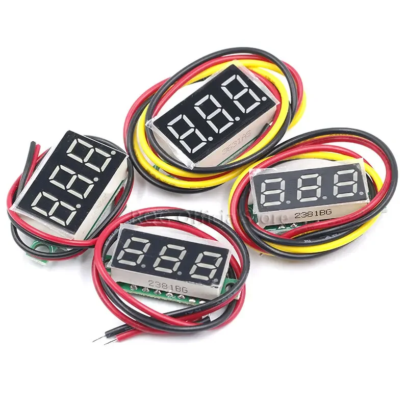 0.28 inch DC 0-100V 3-Wire Mini Gauge voltage meter Voltmeter LED Display Digital Panel Voltmeter Meter Detector Monitor Tools digital voltmeter