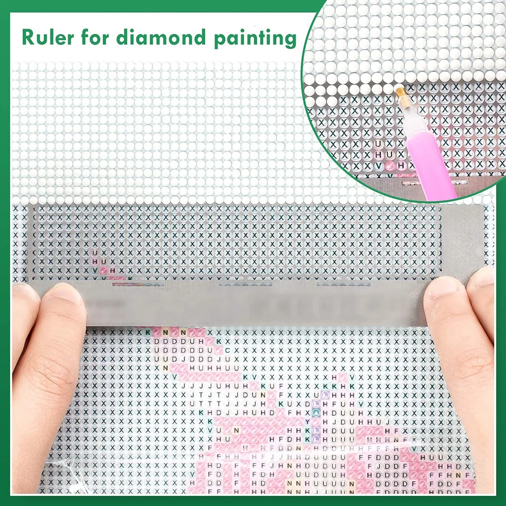 3 Pieces Diamond Painting Ruler Stainless Steel Diamond Mesh Ruler 5D Diamond  Painting Ruler Tool -  Denmark