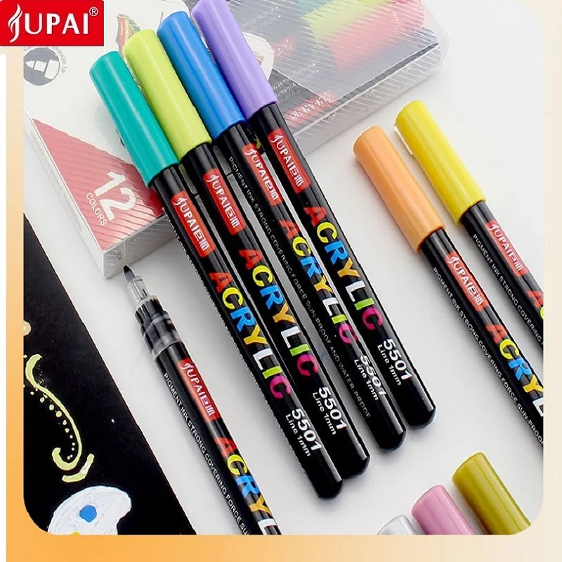 JUPAI spidol cat akrilik, buah tinta berbasis air anti bocor