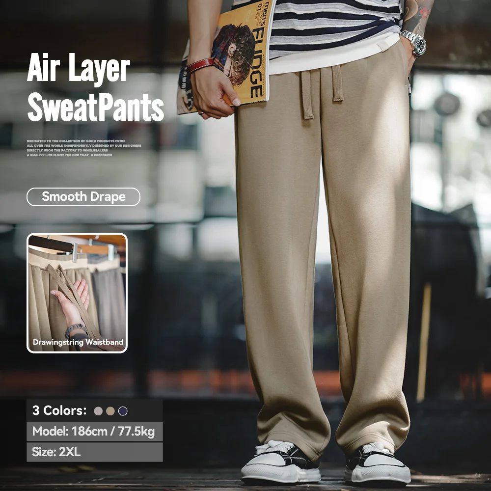Maden 2023 Herbst Casual Air Layer Jogginghose Cityboy Lose Falten Stretch Gerade Bein Sport Hosen männer Baggy Hosen - AliExpress 200000343
