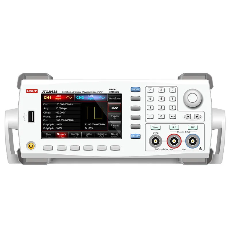 

UNI-T UTG2062B 60MHz 320MS/s 2CH Pure Signals High Precision Wave Function Arbitrary Waveform Signal Generators