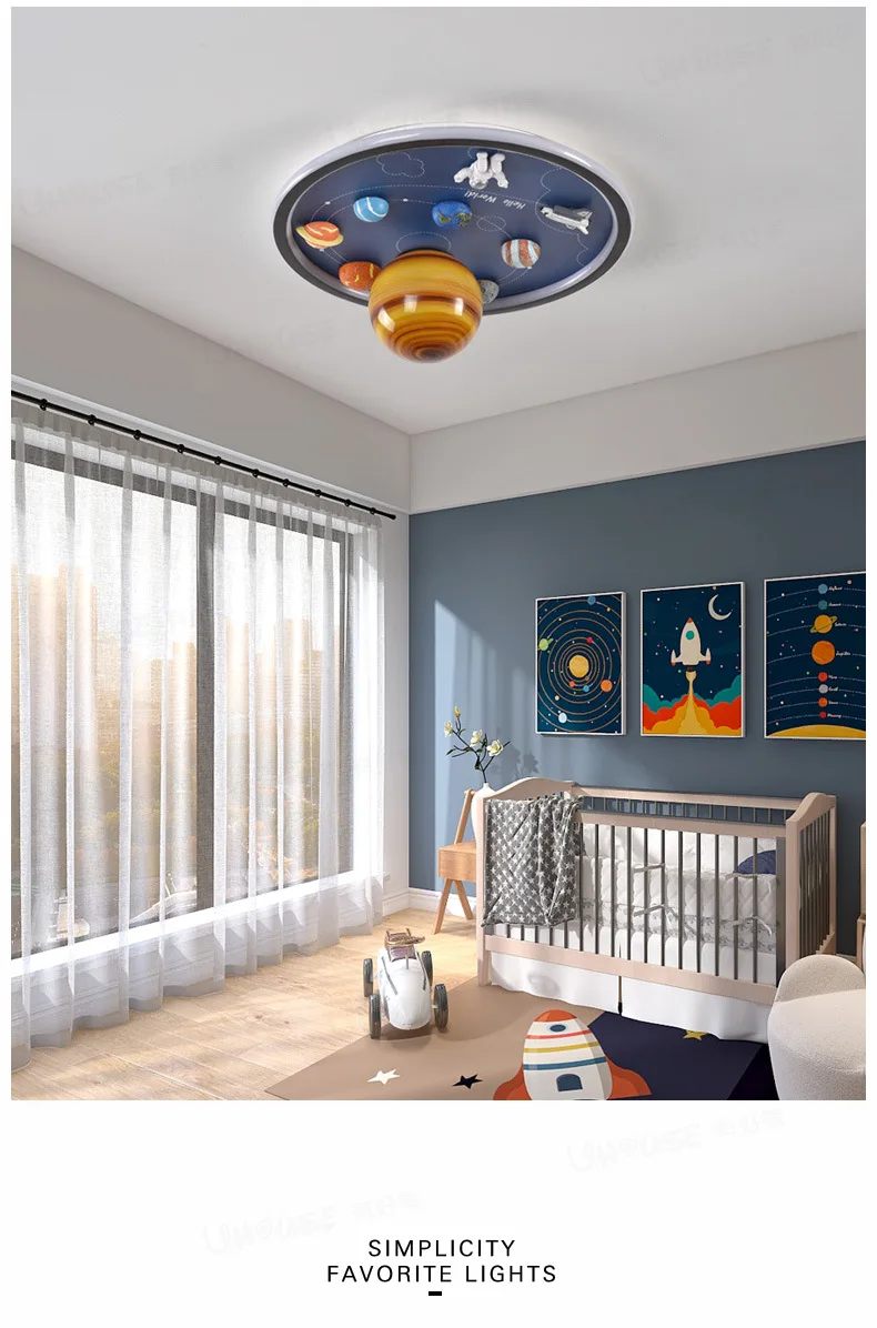 Astronaut Space Planet Ceiling Light