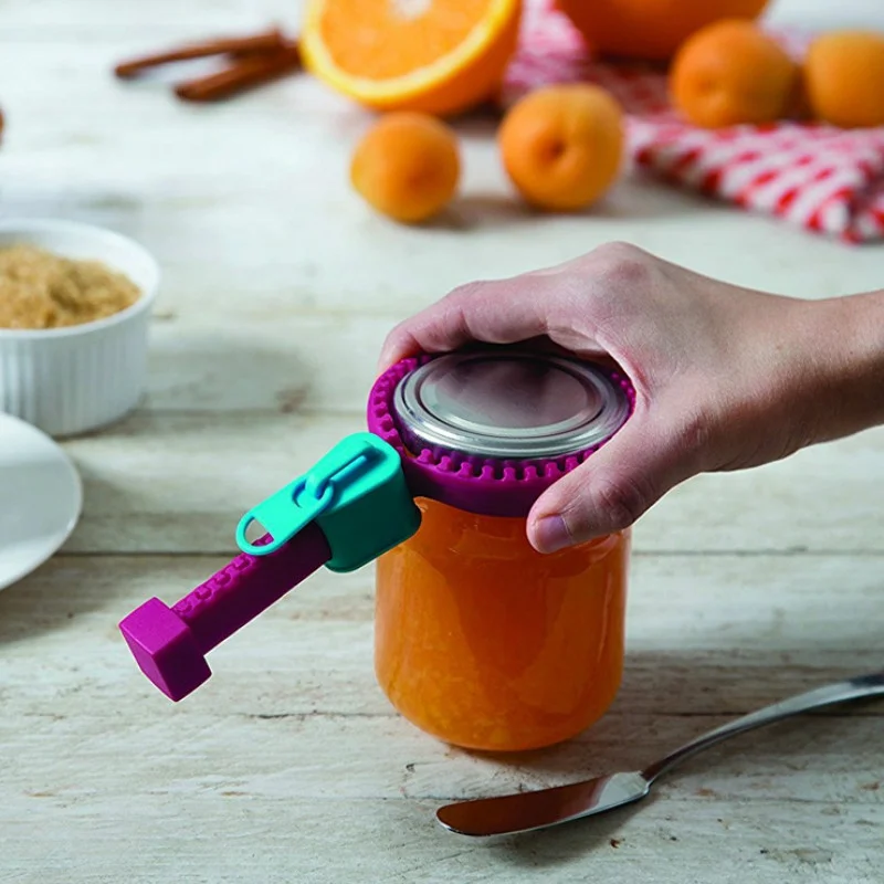 

Silicone Zipper Can Opener Multifunctional Lid Opener Wine Multi Functional Non Slip Open Cover