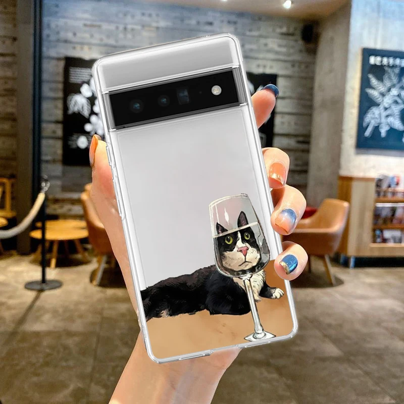 Lovely Cat Playing Design Soft TPU Phone Case Cover