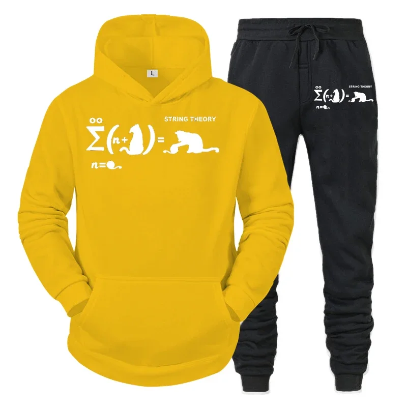 thumbnail image 1 of Conjunto de ropa deportiva para hombre con estampado de gato y mecánica cuántica, sudadera con capucha y pantalones deportivos divertidos, conjunto para correr en la calle, 1 of 5