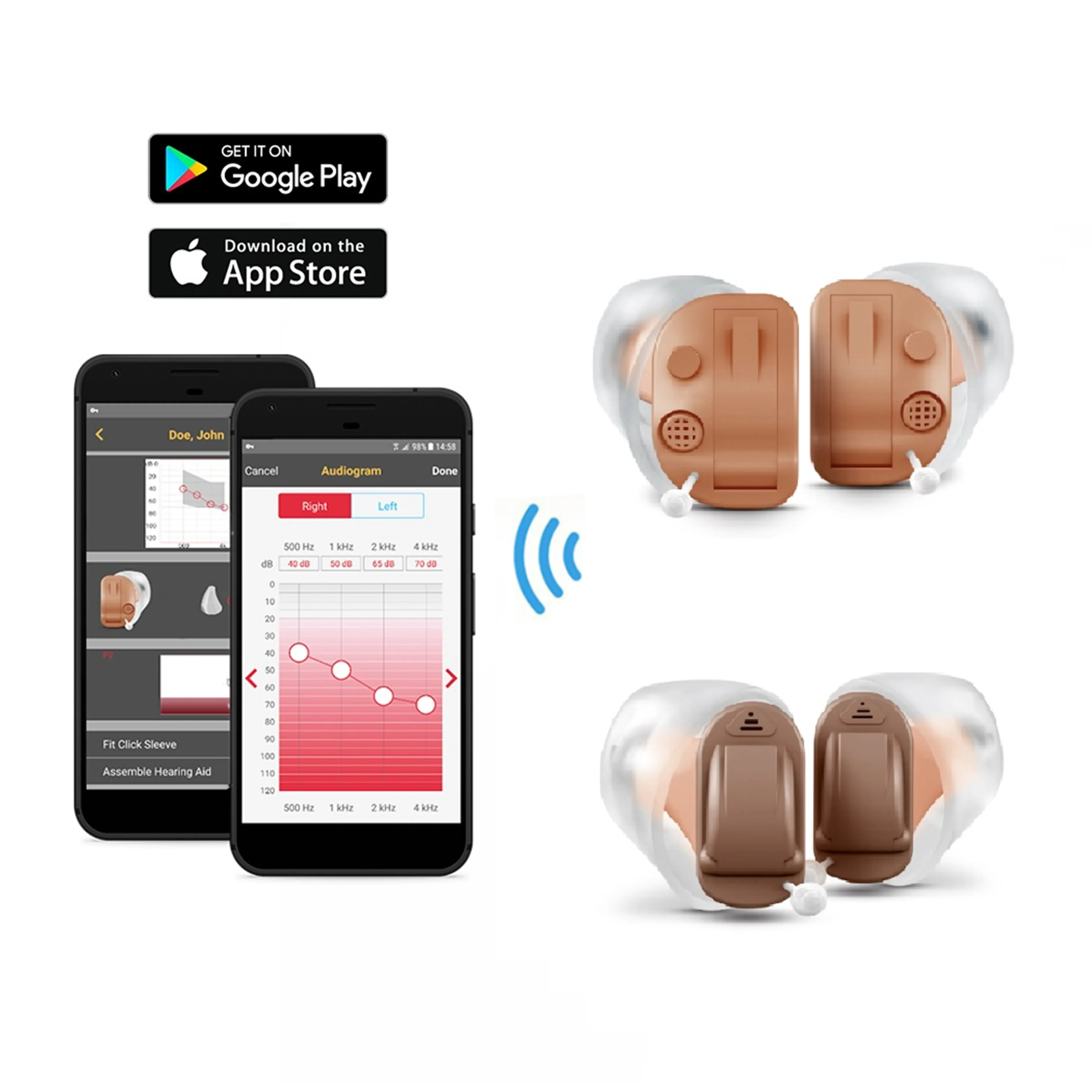Rexton INOX 8-Channel Programmable Digital Hearing Aids with