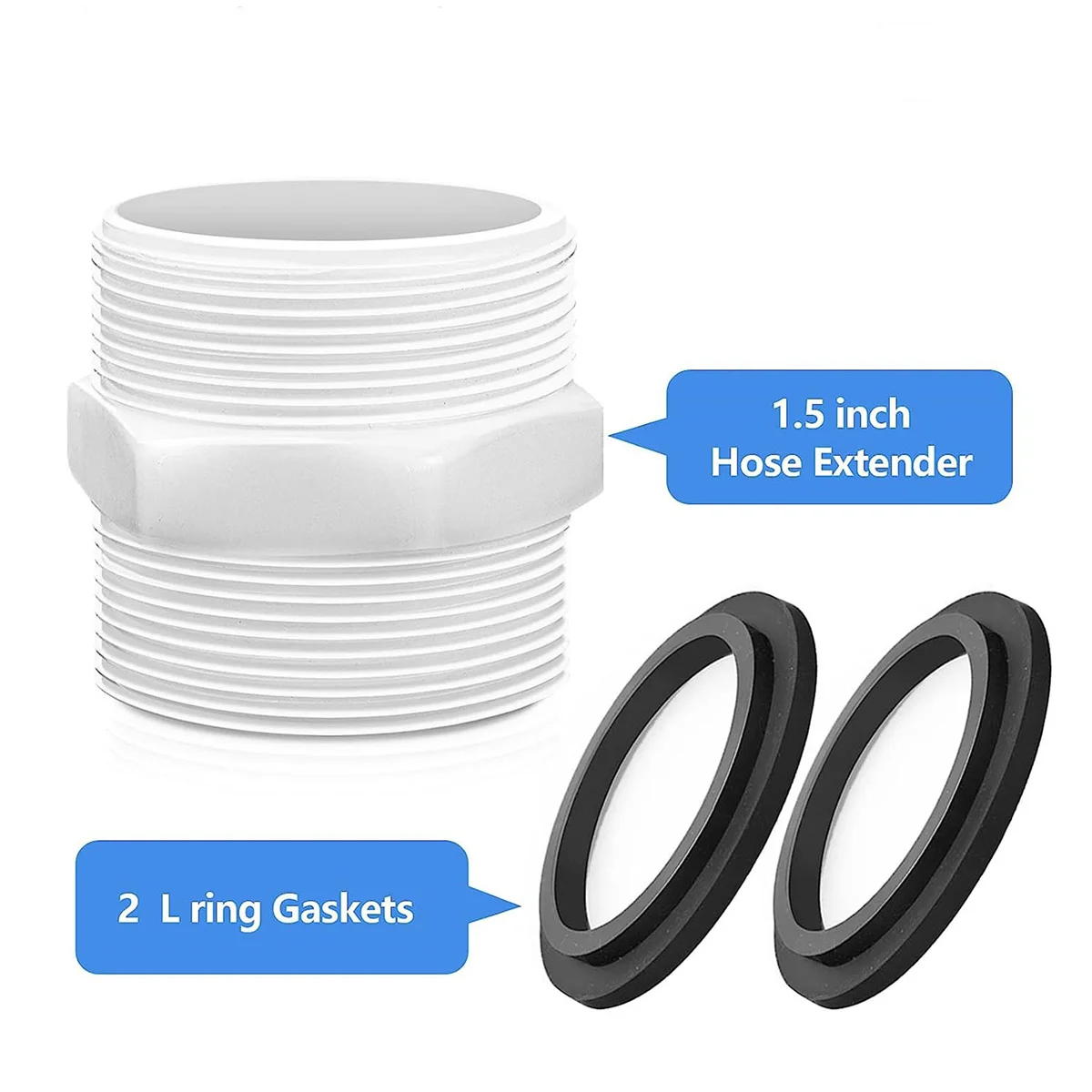 Swimming pool cleaner hose pool hose adapter 1.5 inch for Intex Coleman pool pump hose with ring gaskets swimming adapter parts