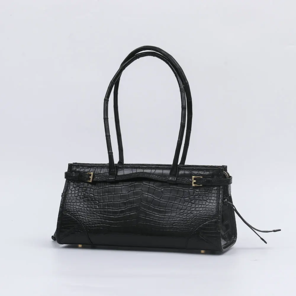 Genuine crocodile leather handbag