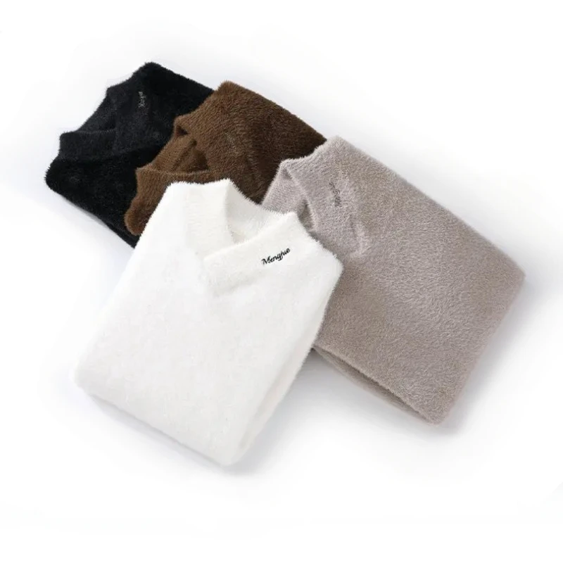 2024Pull Homme New Winter Top Quality Cashmere V-neck Sweaters Mens  Knitted Pullover Men Soft Warm Fashion Solid Color Chothing