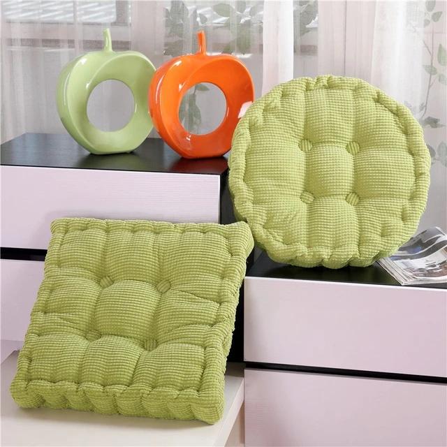 Office Chair Cushion Thicken Round Linen Seat Cushions For Back Pain Home  Decor Decorative Outdoor Garden Cushions for Sofa - AliExpress