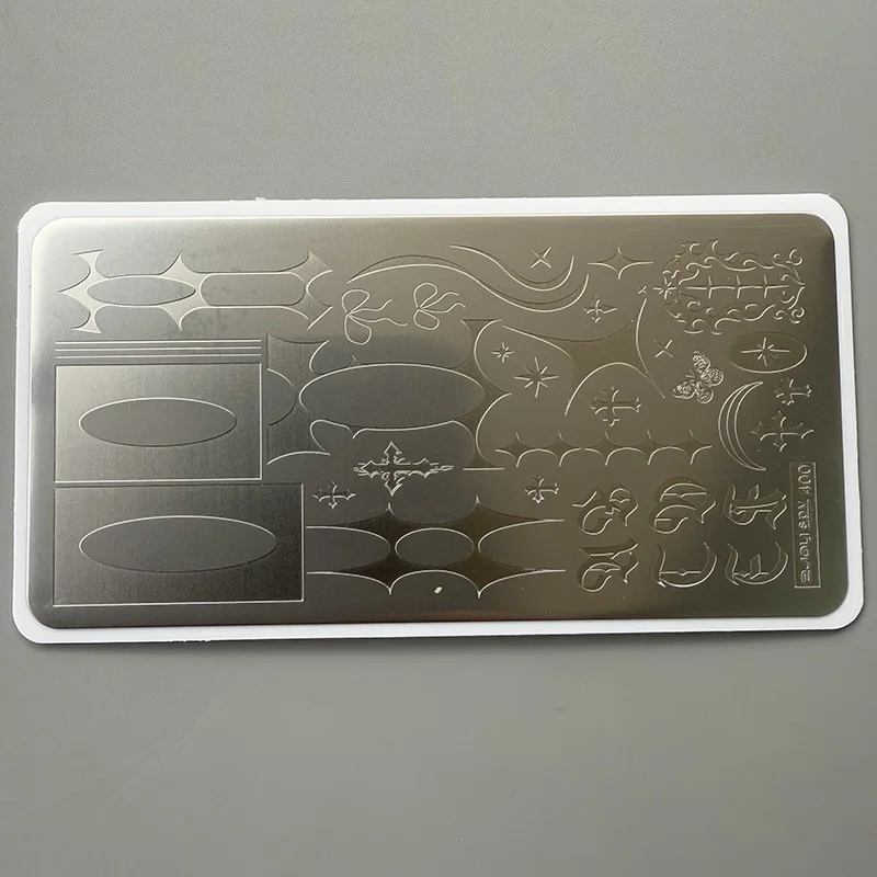 XMQ 네일 아트 스탬핑 플레이트 라인 템플릿 시계 템플릿