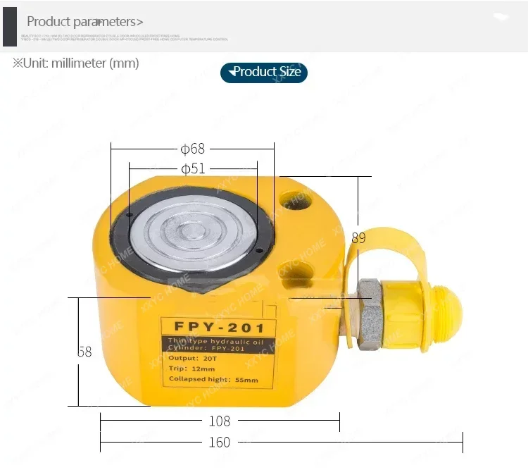 

FPY-20T portable electric hydraulic jack with CP-180 hydraulic manual pump,