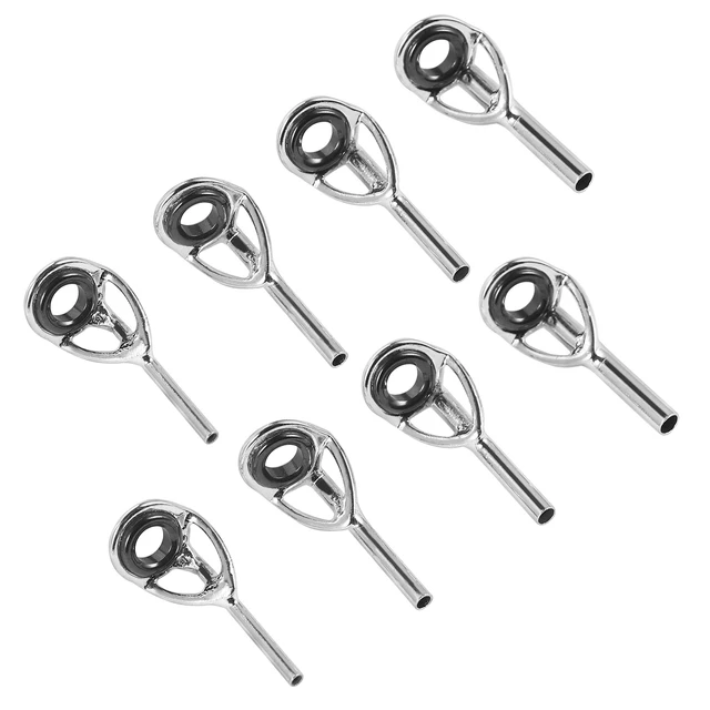 20pcs fishing guide rods Fishing Rod Tips Rod Repair Stainless Steel  Ceramic Ring Guide Rod Repair