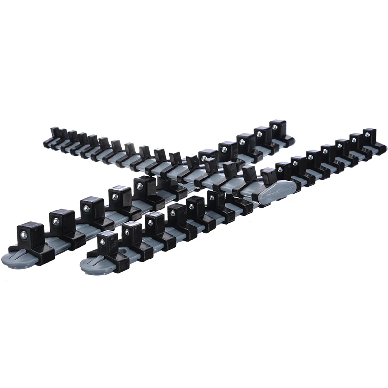New 3Pcs Socket Organizer Tray 340 Mm Socket Holder 1/4" 3/8" 1/2" Socket Wrench Organizer Socket Rail Drive Holder Hand Tools 6