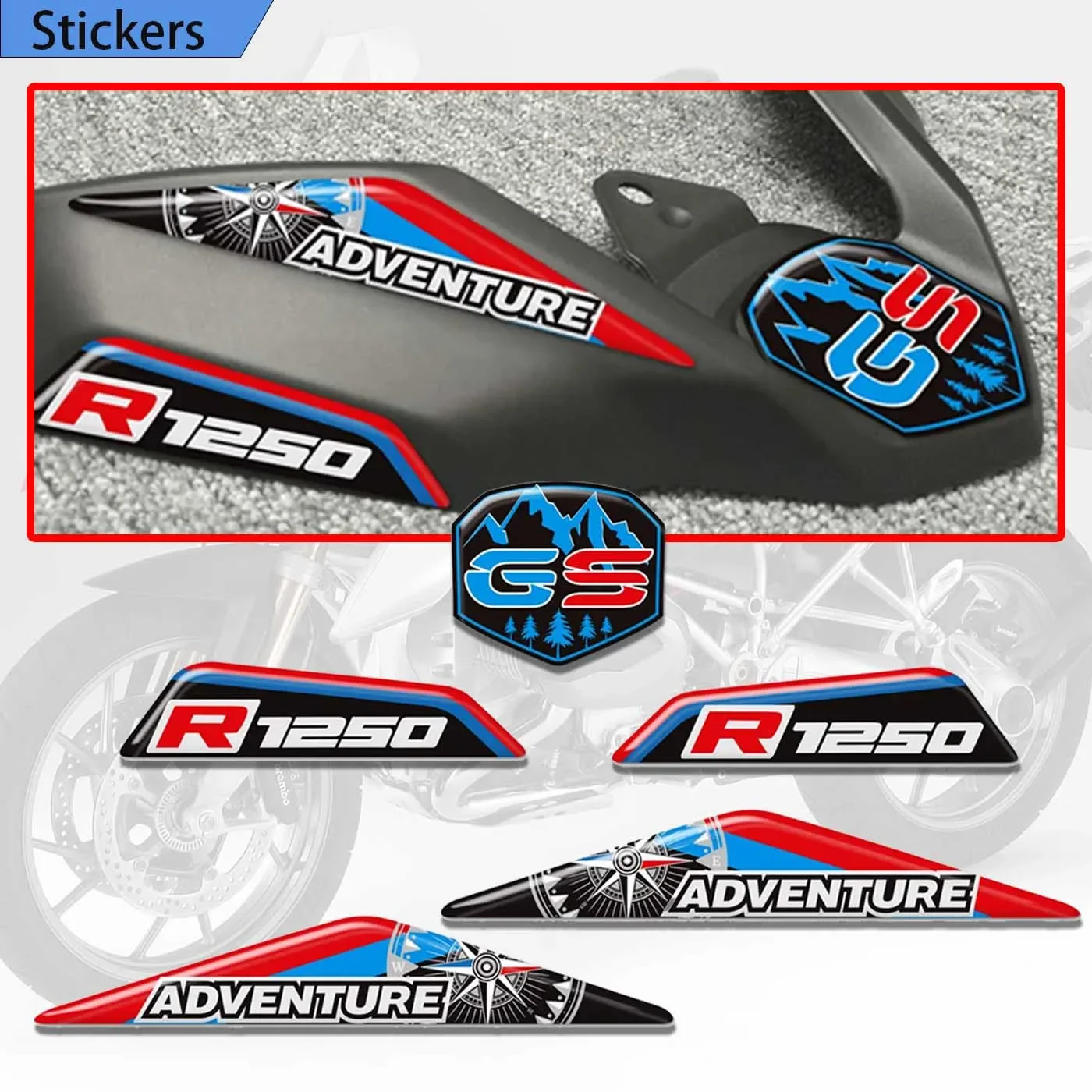 Motorcycle Stickers Adventure Front Beak Fairing Extension Wheel Extender Cover For BMW R1250GS LC ADV R 1250 GS HP