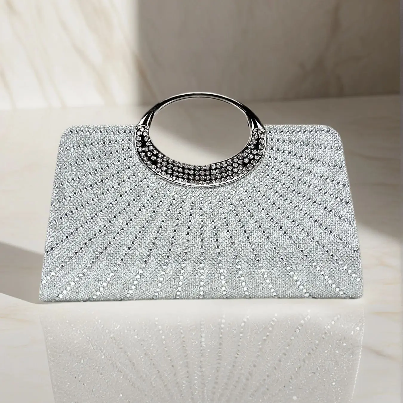 Glitter Evening Clutch Bags Rhinestones Bridal Handbags