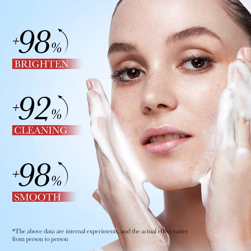 SAODER Fruits Strawberry Cleanser Face Wash Foam Massasge Cleansing Mossee Moisturizing Facial Skin Care Products