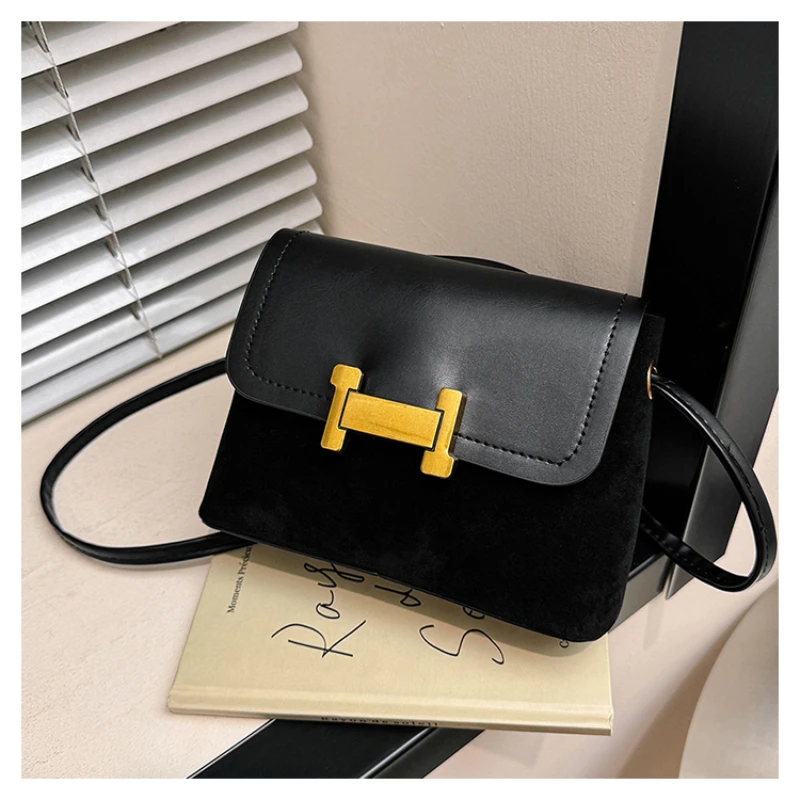 

Trendy Saddle Shoulder Bag Women PU Leather Crossbody Bag Simple Solid Color Flap Messenger Bag Designer Handbags Pouch