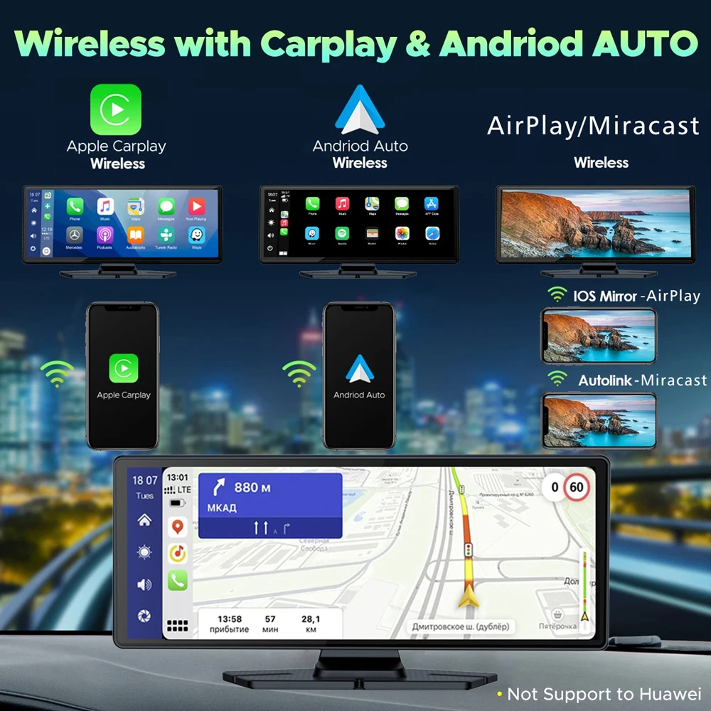  ڽ ķ Ʈ ī޶ ̺ , 10.26 ġ, 4K, 2160P, ī÷, ȵ̵, ڵ GPS, 5G, , FM, BT, ڵ Dvr