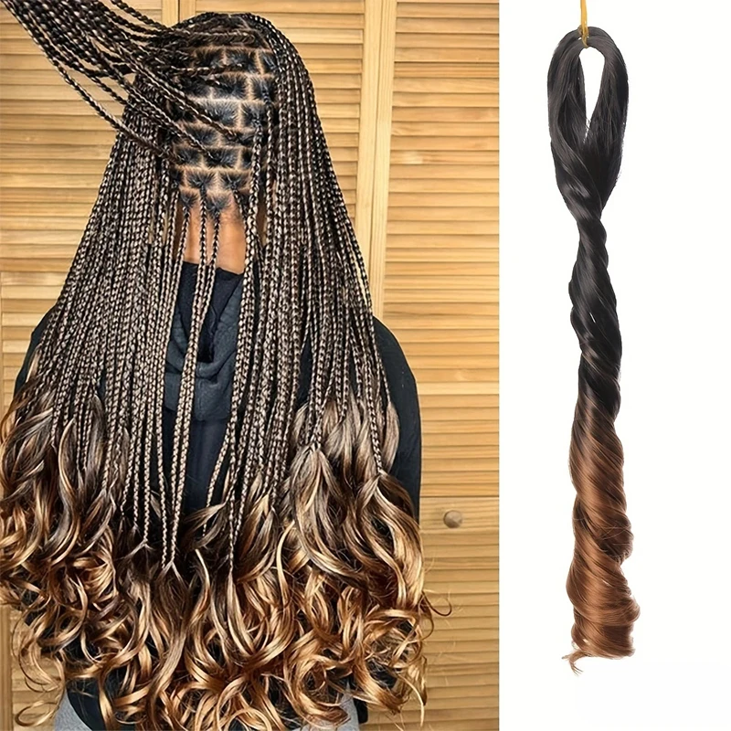 French Curls Synthetic Crochet Braid Hair Extensions Yaki Pony Style Wavy Afro Loose Natural Hair Curly Braiding Hair Hook Braid