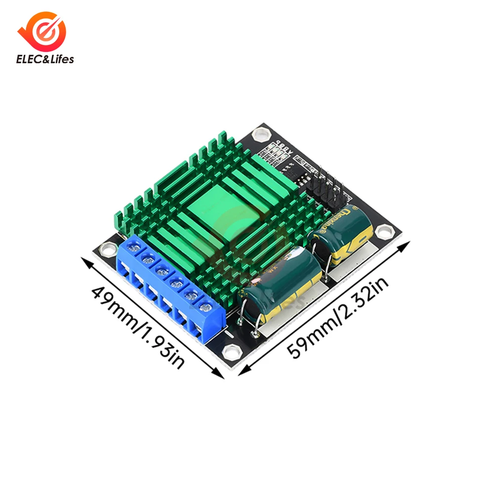 듀얼 PWM DC 모터 드라이버 모듈, DC 모터 속도 컨트롤러, 범용 고출력 H-브리지 거버너, DC 9V-30V 60A