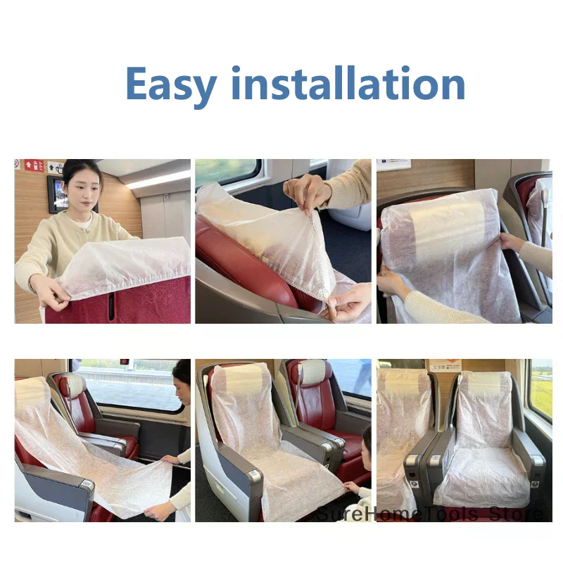 Disposable High-speed Rail Seat Cover Thickened Dirt-proof Travel Cushion Universal Train Airplane Chair Cover Portable Supplies