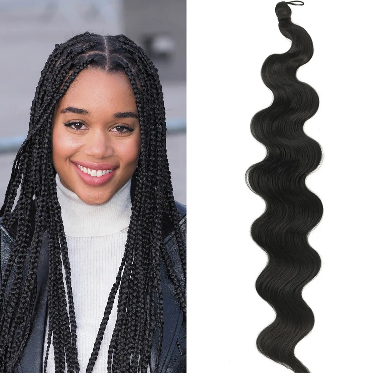 세네갈 트위스트 크로셰 브레이드, 합성 브레이드 헤어 익스텐션, 옴브레 블루 핑크 다크 브라운, 24 인치, 30 가닥/팩 