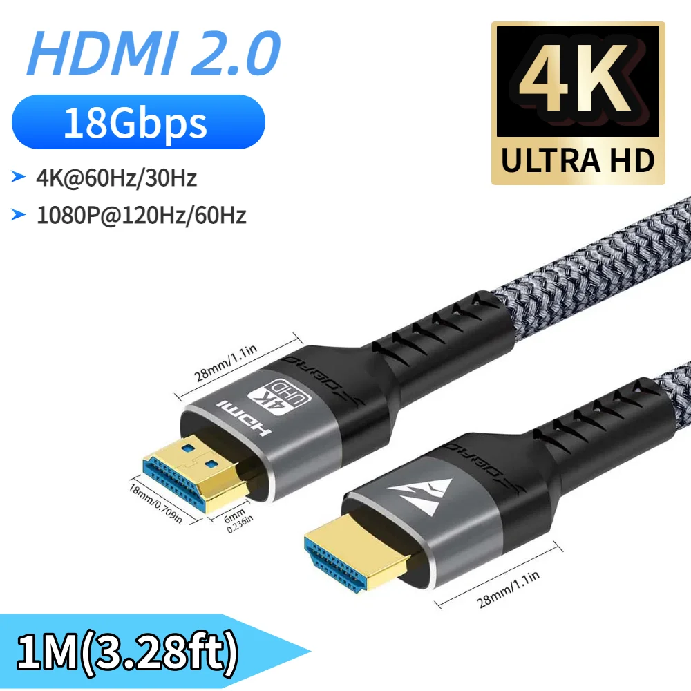 Ultra High-Speed 8K HDMI Cable with HDR and EARC Support