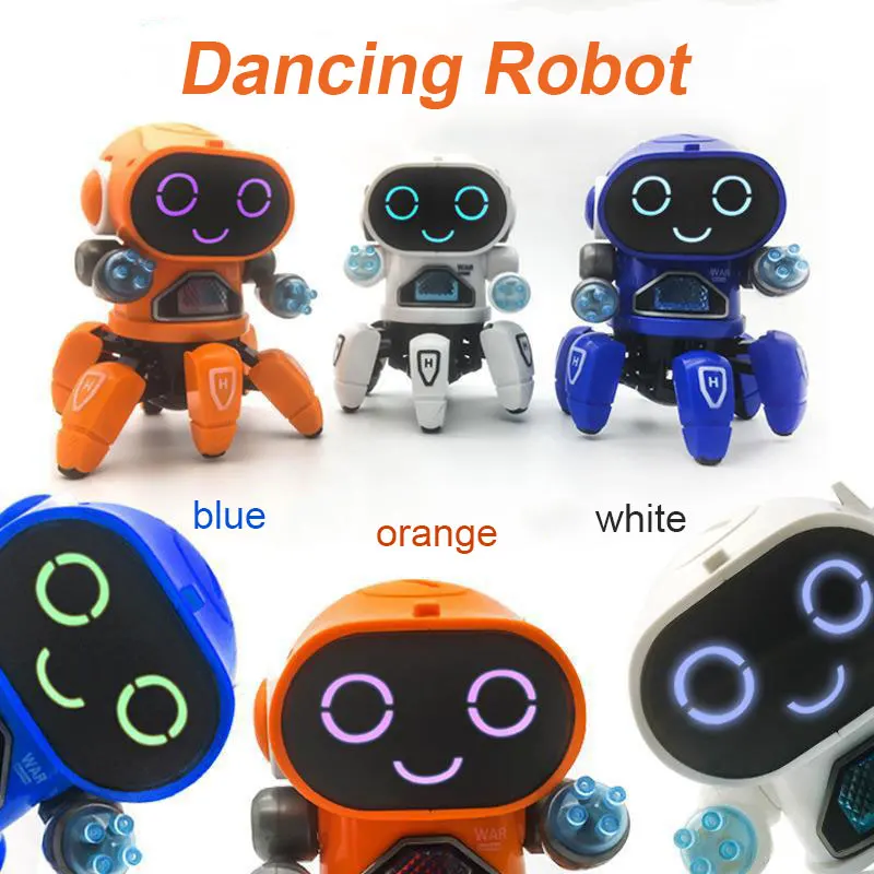 Juguetes para niños de 4 años, robot giratorio interactivo con luces  intermitentes coloridas y música, gran regalo de cumpleaños de Navidad para  niños