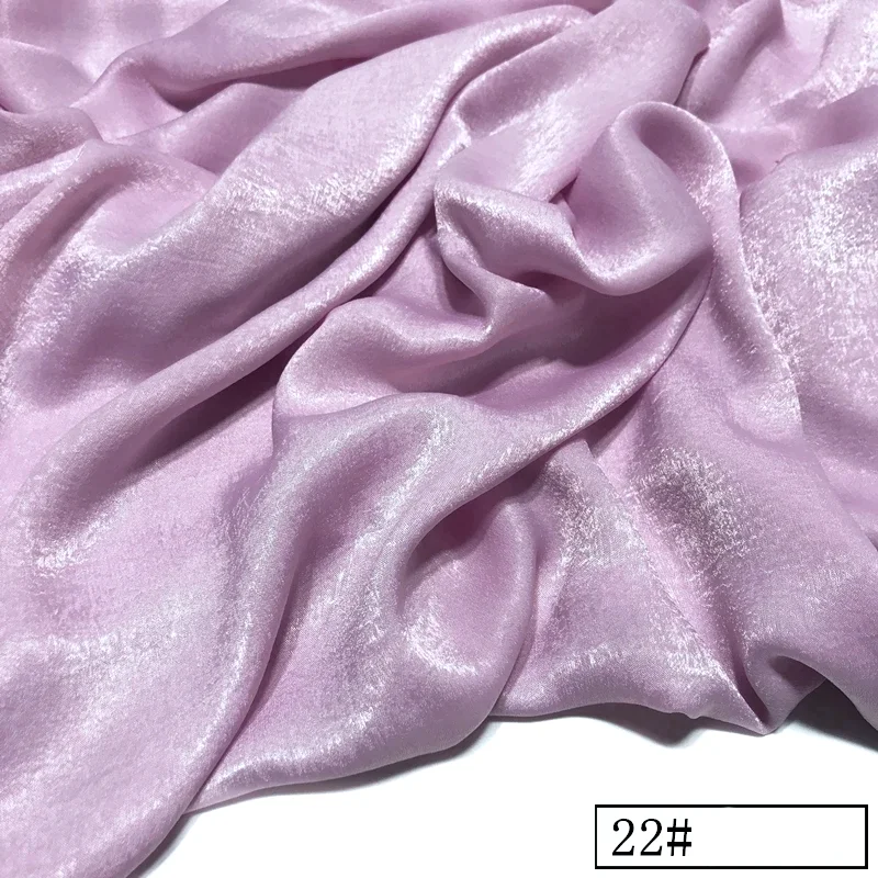 3/5/10m Shiny Crinkle Crepe Silky Satin Fabric Material for Sewing