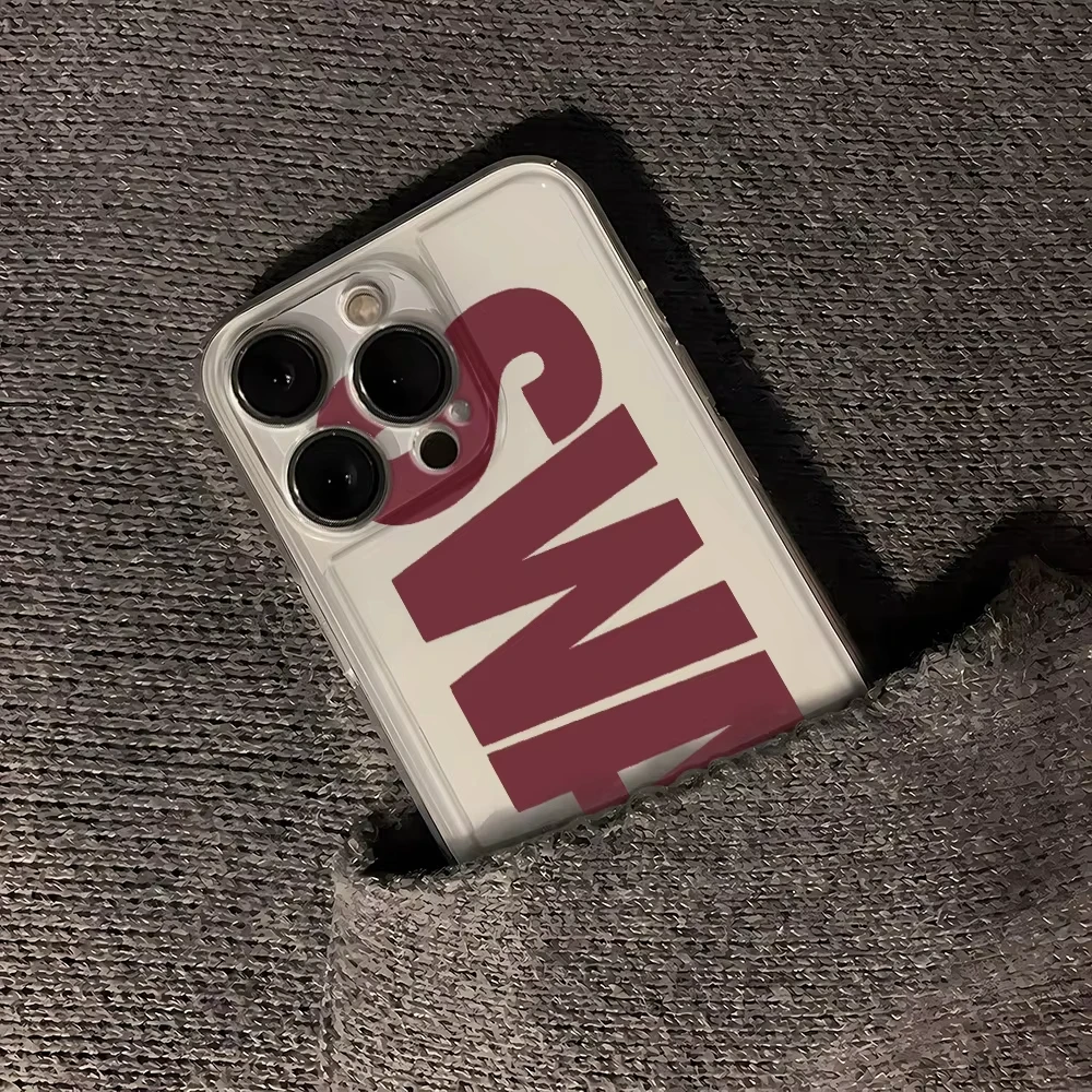 Black and Red Swag Pattern Phone Case with Clear Bumper Cover