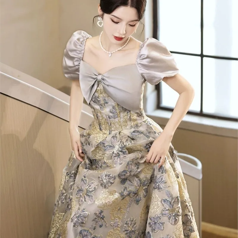 

New Banquet Elegant Host Vocal Music Art Test Light Luxury Minority Dress