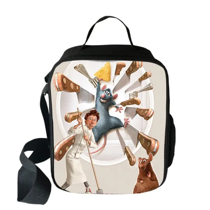 Disney Ratatouille Protect Lunch Bags Ragazzi Ragazze Travel Tote Bags Picnic Food Fresh Storage Bags Studente Mini Messenger Bag