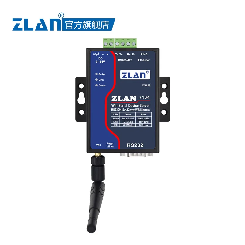 

RS232/422 к Wi-Fi промышленный класс беспроводной шлюз Modbus RTU к TcpZLAN7146