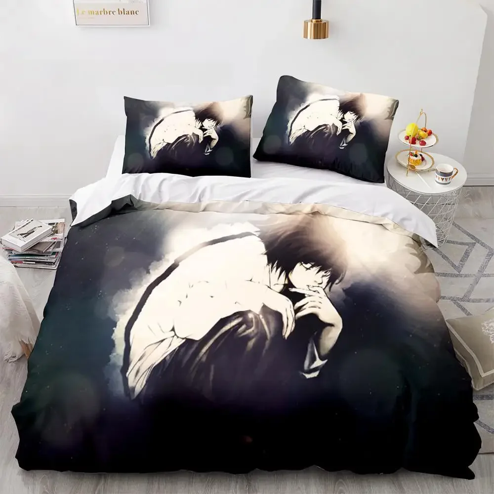 Death Note Bedding Set Single Twin Full Queen King Size Bed Set Adult Kids Bedroom Duvet cover Sets 3D Print Anime Death Note 5