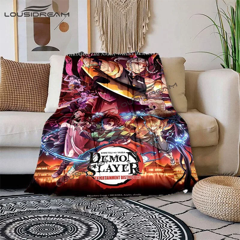 

Nezuko Demon Slayer Anime oversized manta sofa bed cover soft and hairy blanket plaid Soft Warm Flannel Throw Blankets Fans gift