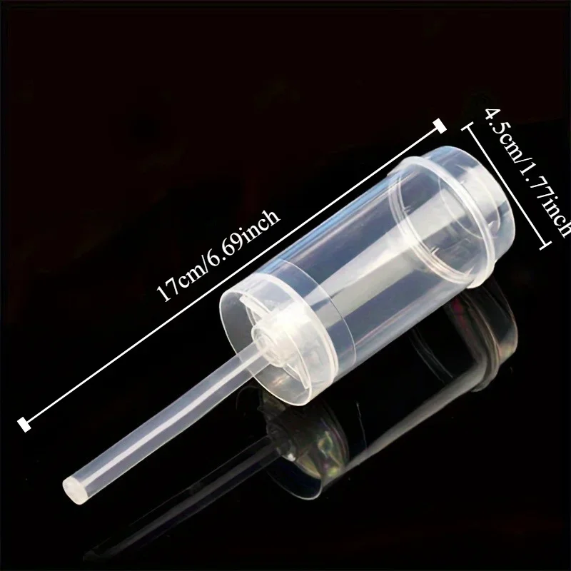 1pc Cake Explosion Tubes - Durable Plastic Dessert Jars with Push-up Ice Cream Design, Lids, Bases & Stick