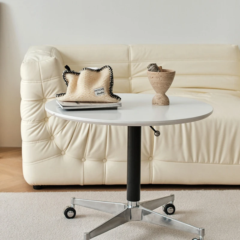 

Lifting retro coffee table, simple small apartment, coffee table, small round table, mobile office, computer table