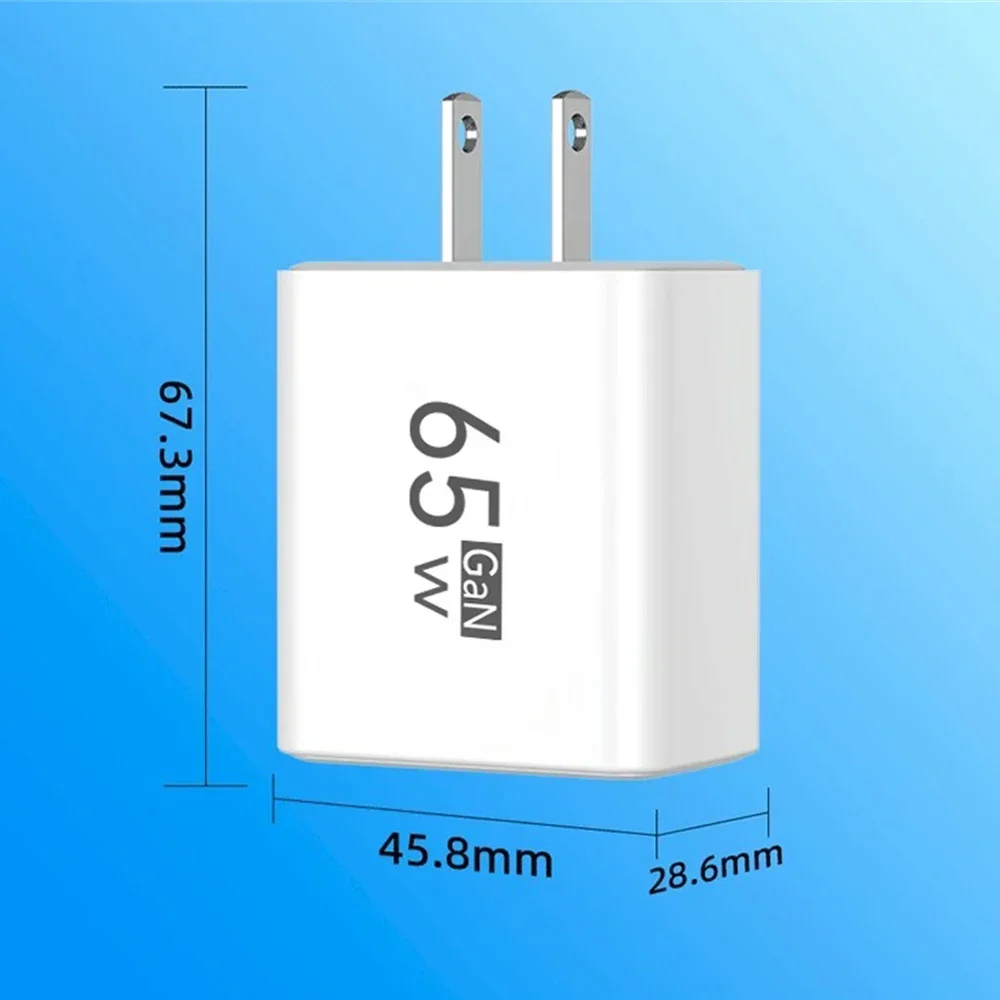 65W USB Charger Type C Fast Charging Phone Charger With Digital display For iPhone 16 15 Pro Samsung Xiaomi Huawei Wall Chargers