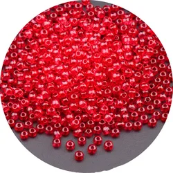 Vibrant Oling Transparent Glass Seed Beads for DIY Jewelry and Accessories (Red 20)
