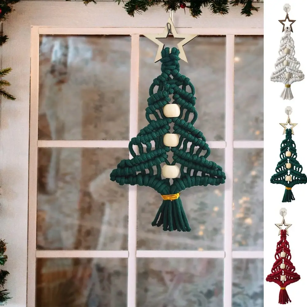 

Ручная работа, Рождественская елка, пентаграмма, декоративная Рождественская елка, подвеска с бахромой, хлопковая веревка