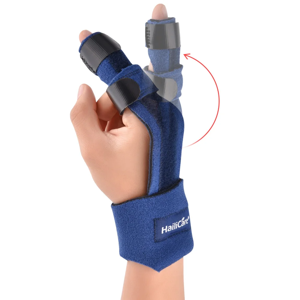 Finger splint brace adjustable support stabilizer straightening broken fingers built-in aluminum alloy fix arthritis pain relief