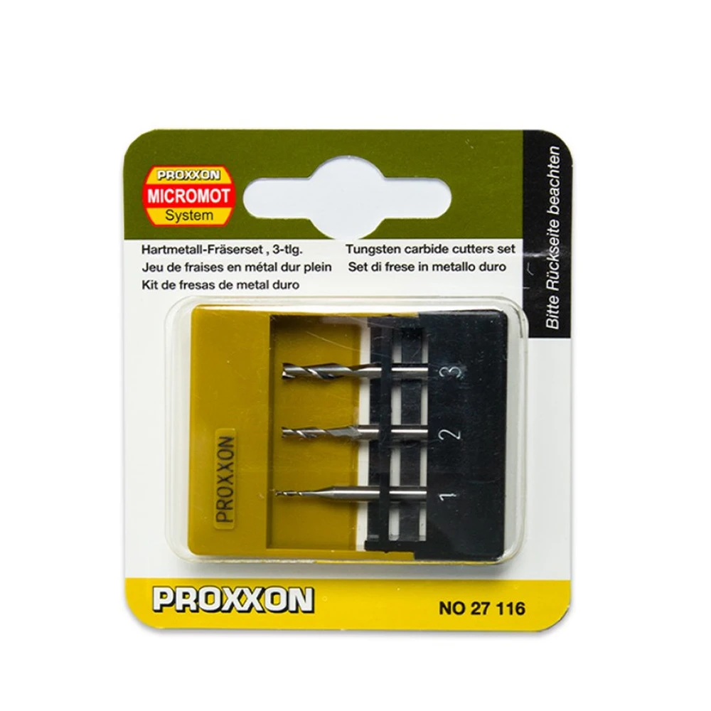 3 Punte Pz/Set Del Drll Della Fresa Del Tungsteno Ssteel Per La Micro Fresatrice Proxxon Mf70