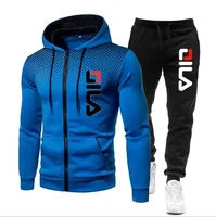 Nouvel ensemble sportswear homme automne-hiver 2026 : sweat à capuche à manches longues et pantalon, 2 pièces, tendance, pour course en extérieur 2