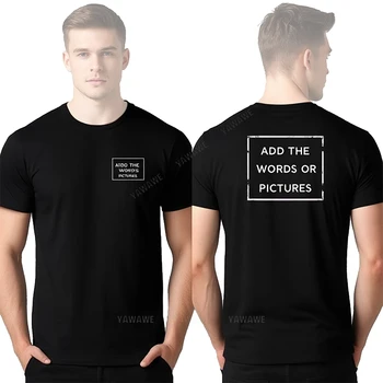 T-shirt personalizzata da uomo con il tuo design qui, in cotone nero, top estivo alla moda, regalo di compleanno, il tuo design qui, magliette di alta qualità