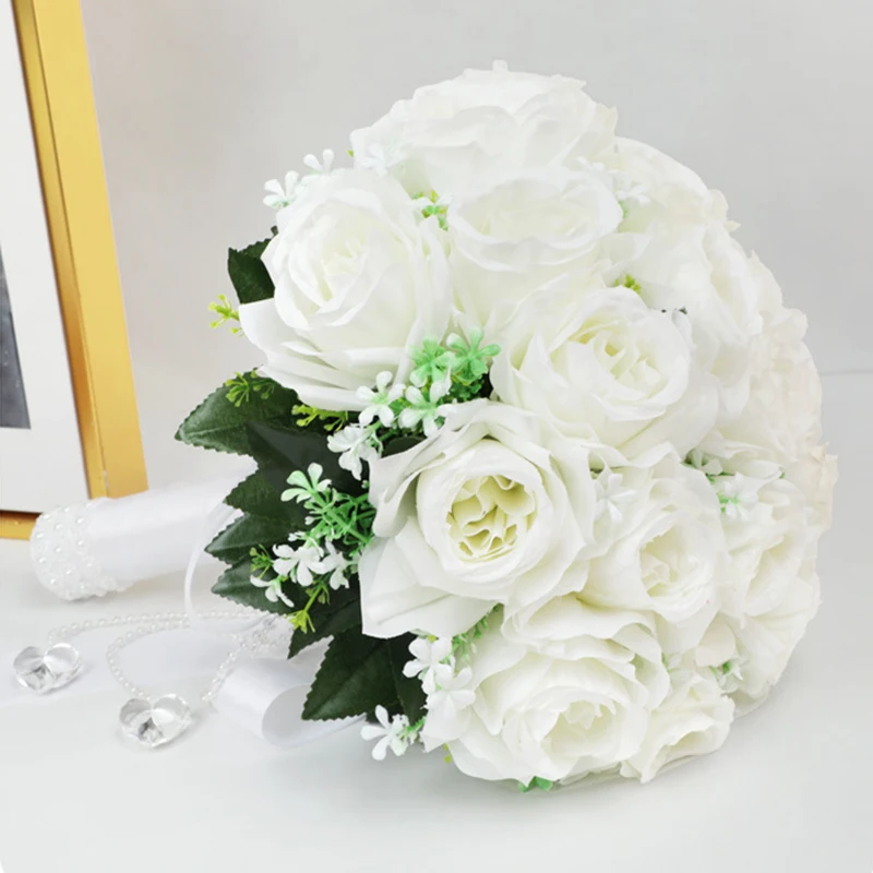 Wedding Romantic Bouquet Love Crystal pendant Hand Bouquet Bride for Wedding Decoration Valentine's Day Confession Party Church