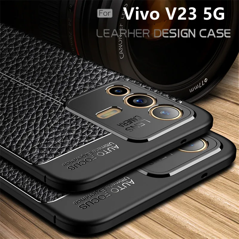 Per Vivo V23 5G Custodia Per Vivo V23 5G Capas Coque Luxury Back Antiurto Paraurti Per Telefono In Pelle Tpu Per Fundas Vivo V23 5G Cover