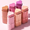 Heart-shaped Pocket Blush Cream Sticks Natural Eyeshadow Brighten Lip Tint Cheek Shading Cute Purple Rouge Blusher Korean Makeup 6