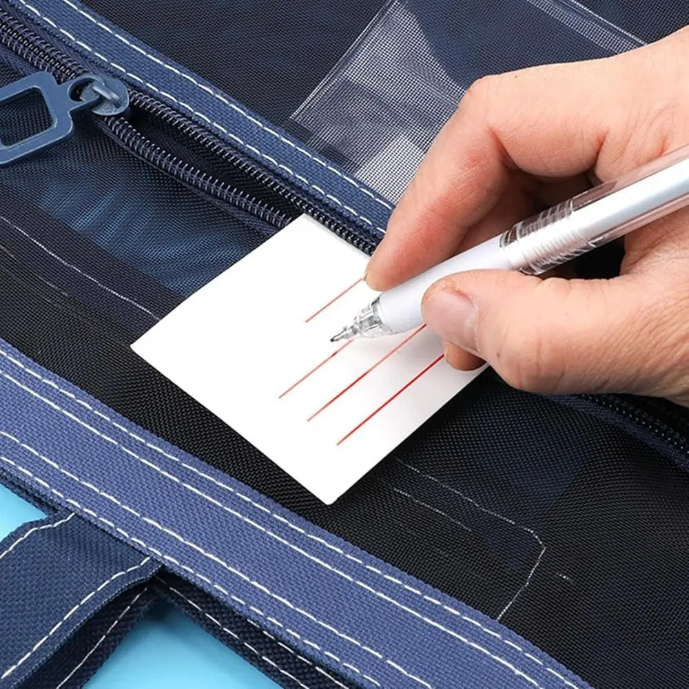 지퍼와 손잡이 A3 프로젝트 가방 메쉬 PVC 대용량 메쉬 아트 가방 두꺼운 다기능 보관 가방 사무용품